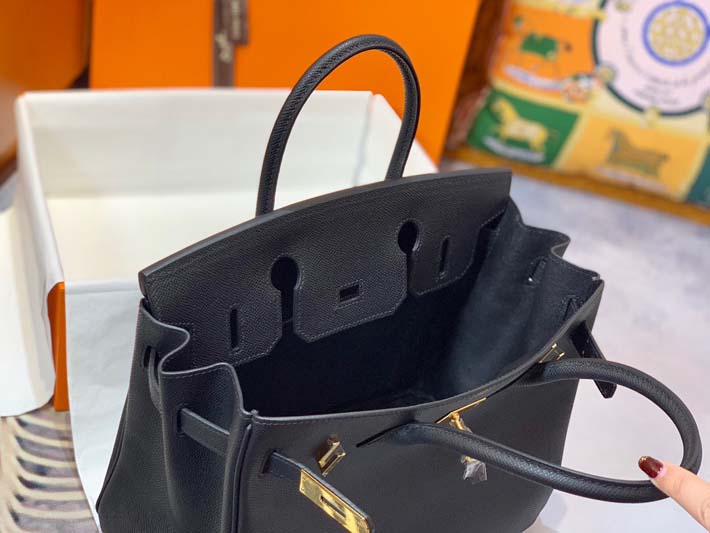 最高級エルメスバーキンコピー HERMES バーキン30 ブラック ヴォーエプソン ゴールド金具 hermes91001 エルメス バーキン 定価 - 画像 (7)