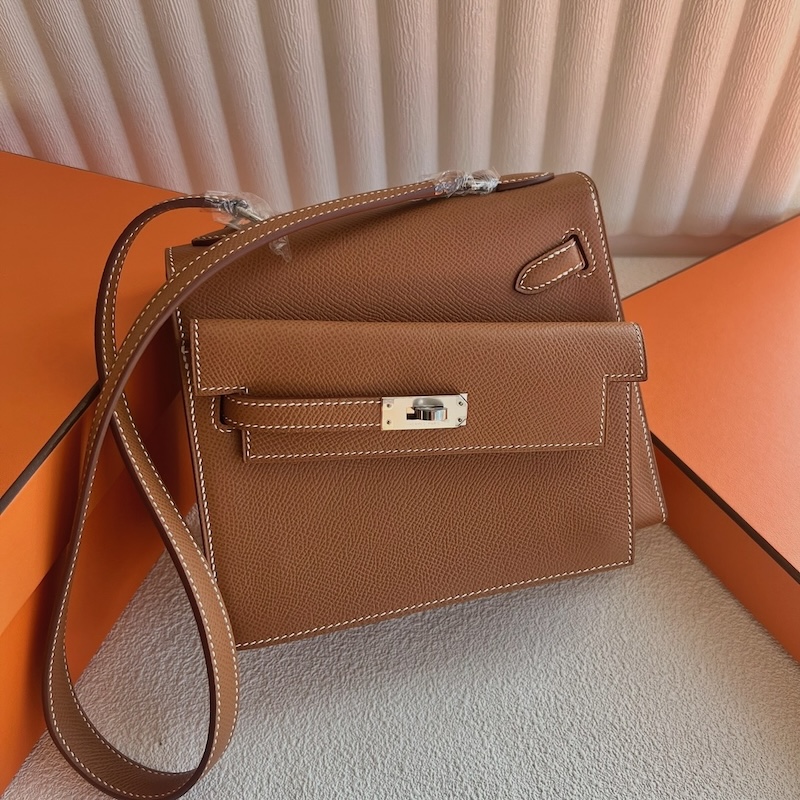 HERMES ケリー無秩序 20/外縫い ゴールド ヴォーエプソン シルバー金具 エルメスコピー hermes81004 HERMES ケリー 定価 - 画像 (9)