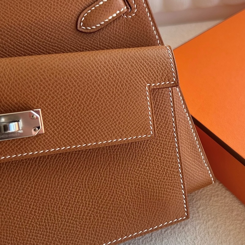 HERMES ケリー無秩序 20/外縫い ゴールド ヴォーエプソン シルバー金具 エルメスコピー hermes81004 HERMES ケリー 定価 - 画像 (8)