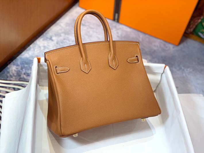 最高級エルメスバーキンコピー HERMES バーキン25 ゴールド ヴォーエプソン ゴールド金具 hermes91004 エルメスバーキン25コピー - 画像 (7)