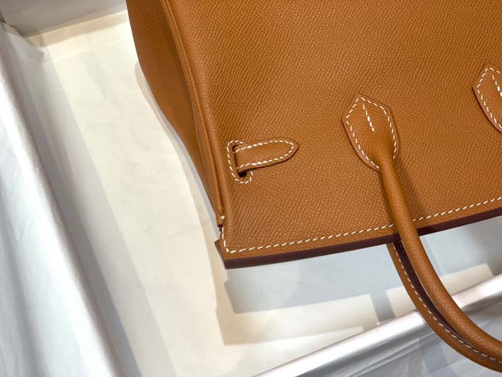 最高級エルメスバーキンコピー HERMES バーキン25 ゴールド ヴォーエプソン ゴールド金具 hermes91004 エルメスバーキン25コピー - 画像 (6)