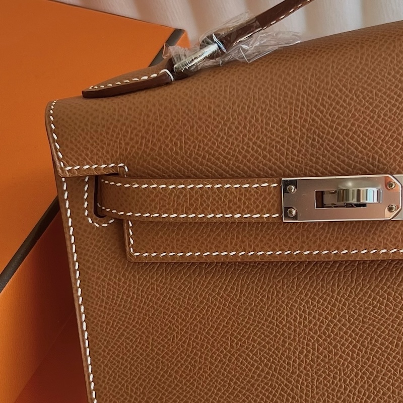 HERMES ケリー無秩序 20/外縫い ゴールド ヴォーエプソン シルバー金具 エルメスコピー hermes81004 HERMES ケリー 定価 - 画像 (5)