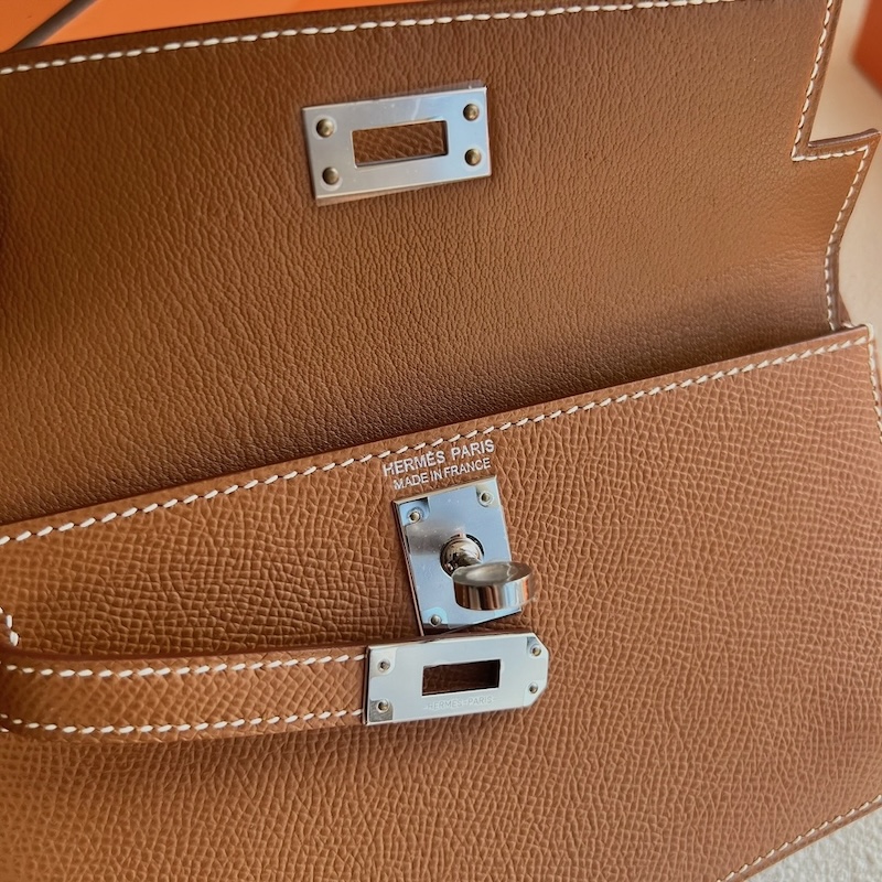 HERMES ケリー無秩序 20/外縫い ゴールド ヴォーエプソン シルバー金具 エルメスコピー hermes81004 HERMES ケリー 定価 - 画像 (4)