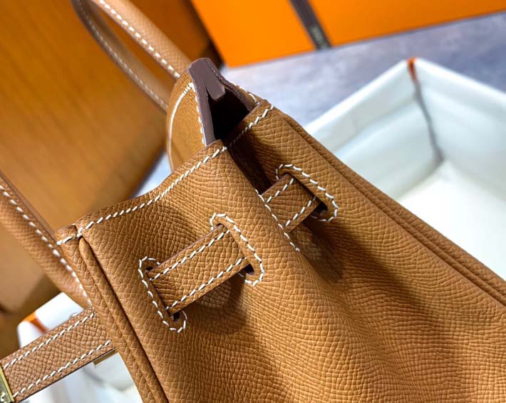 最高級エルメスバーキンコピー HERMES バーキン25 ゴールド ヴォーエプソン ゴールド金具 hermes91004 エルメスバーキン25コピー - 画像 (4)