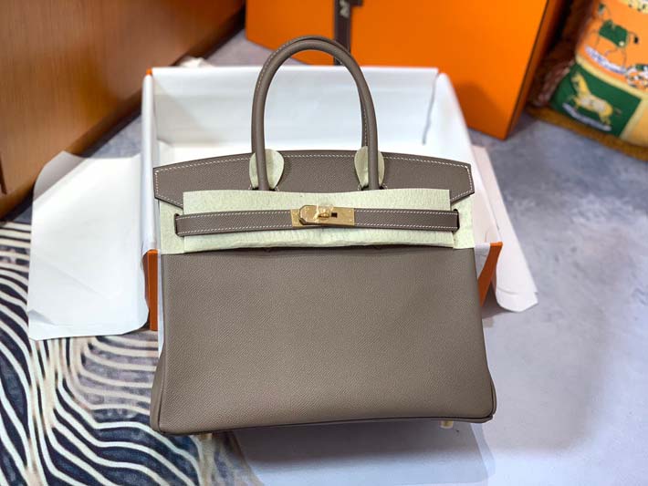 最高級エルメスバーキンコピー HERMES バーキン30 エトゥープ ヴォーエプソン ゴールド金具 hermes91005 バーキン30 定価 - 画像 (9)