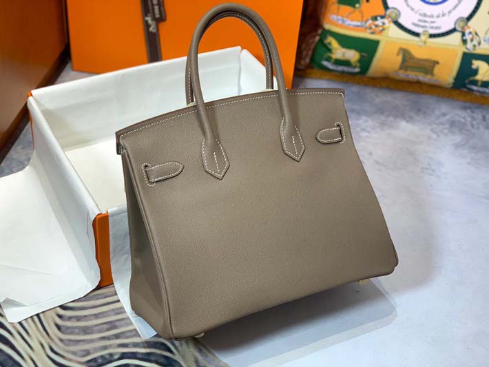 最高級エルメスバーキンコピー HERMES バーキン30 エトゥープ ヴォーエプソン ゴールド金具 hermes91005 バーキン30 定価 - 画像 (7)