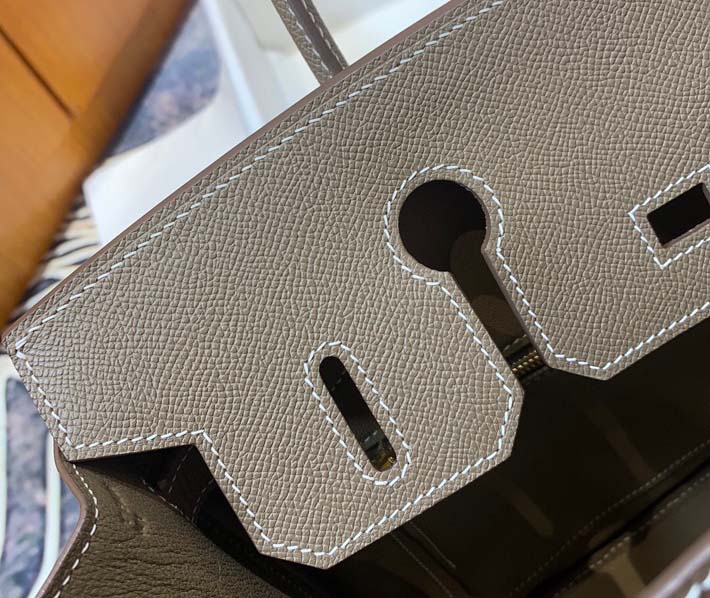 最高級エルメスバーキンコピー HERMES バーキン30 エトゥープ ヴォーエプソン ゴールド金具 hermes91005 バーキン30 定価 - 画像 (2)