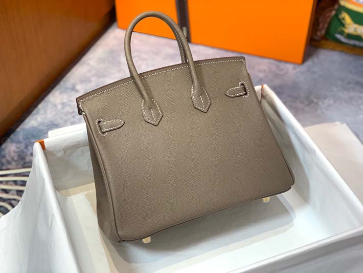 最高級エルメスバーキンコピー HERMES バーキン25 エトゥープ ヴォーエプソン ゴールド金具 hermes91006 バーキン25 定価 - 画像 (8)