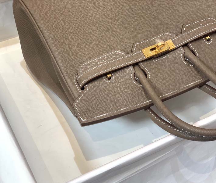 最高級エルメスバーキンコピー HERMES バーキン25 エトゥープ ヴォーエプソン ゴールド金具 hermes91006 バーキン25 定価 - 画像 (6)