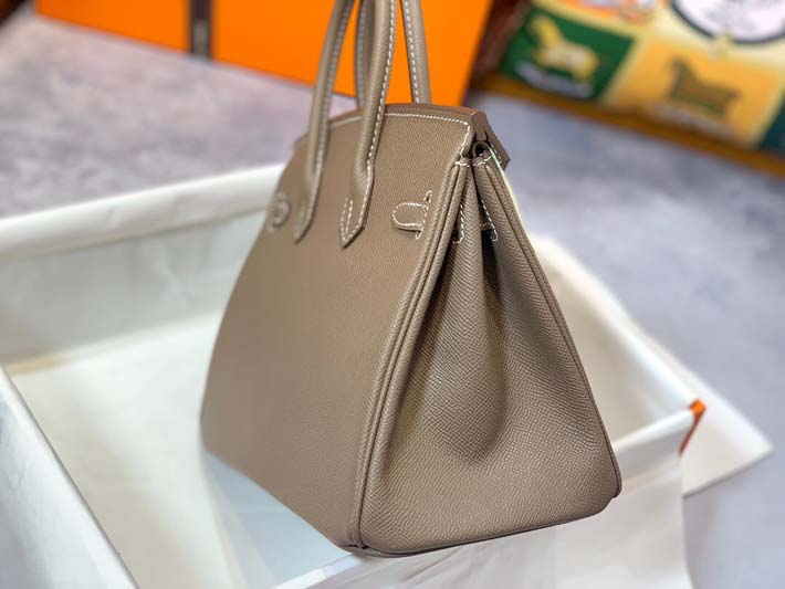 最高級エルメスバーキンコピー HERMES バーキン25 エトゥープ ヴォーエプソン ゴールド金具 hermes91006 バーキン25 定価 - 画像 (5)