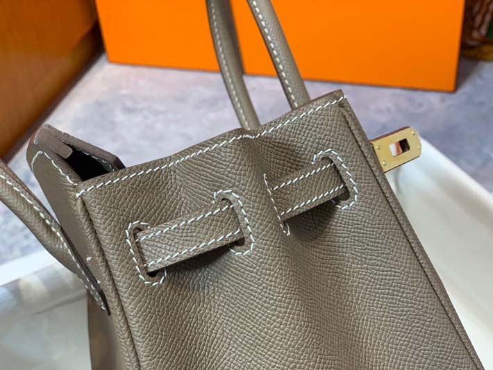 最高級エルメスバーキンコピー HERMES バーキン25 エトゥープ ヴォーエプソン ゴールド金具 hermes91006 バーキン25 定価 - 画像 (4)