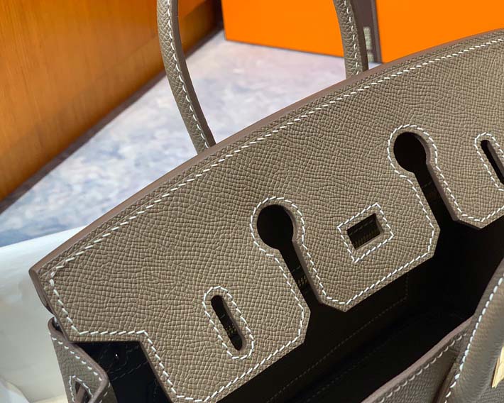 最高級エルメスバーキンコピー HERMES バーキン25 エトゥープ ヴォーエプソン ゴールド金具 hermes91006 バーキン25 定価 - 画像 (3)