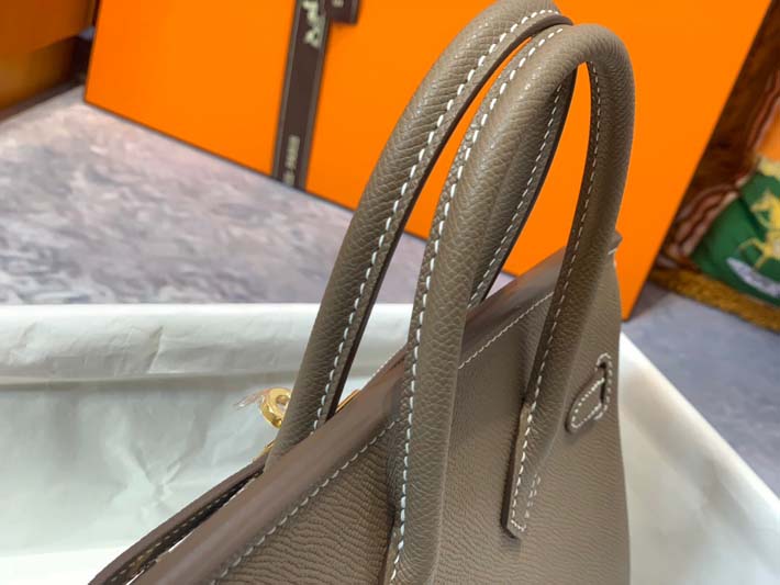 最高級エルメスバーキンコピー HERMES バーキン25 エトゥープ ヴォーエプソン ゴールド金具 hermes91006 バーキン25 定価 - 画像 (2)