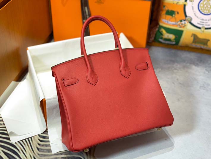 最高級エルメスバーキンコピー HERMES バーキン30 ルージュカザック ヴォーエプソン ゴールド金具 hermes91009 バーキン30 定価 - 画像 (9)
