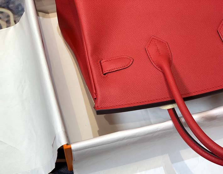最高級エルメスバーキンコピー HERMES バーキン30 ルージュカザック ヴォーエプソン ゴールド金具 hermes91009 バーキン30 定価 - 画像 (8)