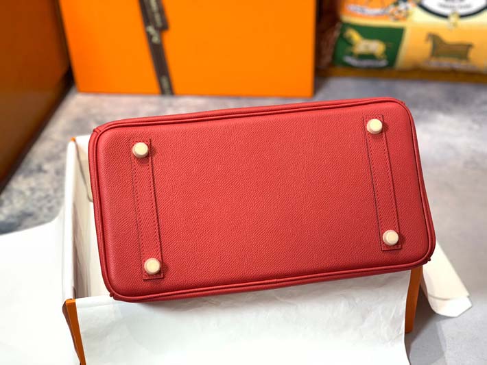 最高級エルメスバーキンコピー HERMES バーキン30 ルージュカザック ヴォーエプソン ゴールド金具 hermes91009 バーキン30 定価 - 画像 (7)