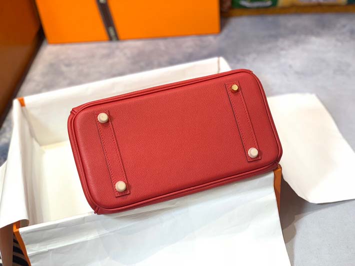 最高級エルメスバーキンコピー HERMES バーキン25 ルージュカザック ヴォーエプソン ゴールド金具 hermes91010 バーキン25 定価 - 画像 (6)