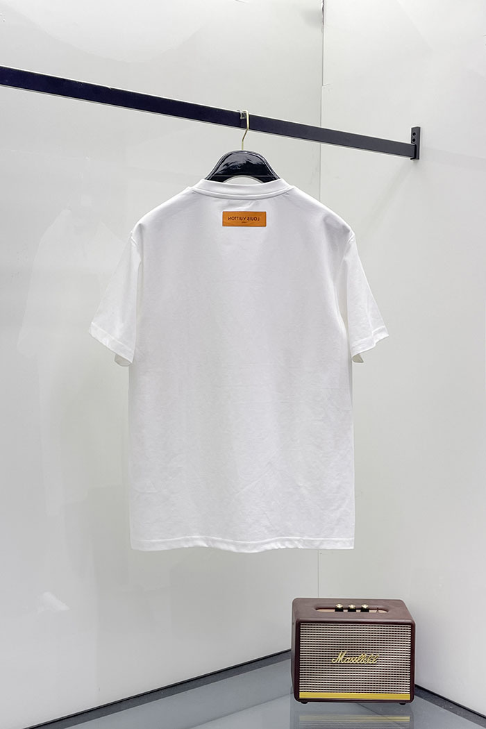 ルイヴィトン服コピー 人気店 Louis Vuitton コットン 2026年春夏新作:ファッショナブルなクラシッククルーネック半袖Tシャツ JP4649(1006)ルイヴィトン メンズTシャツ 白 - 画像 (2)