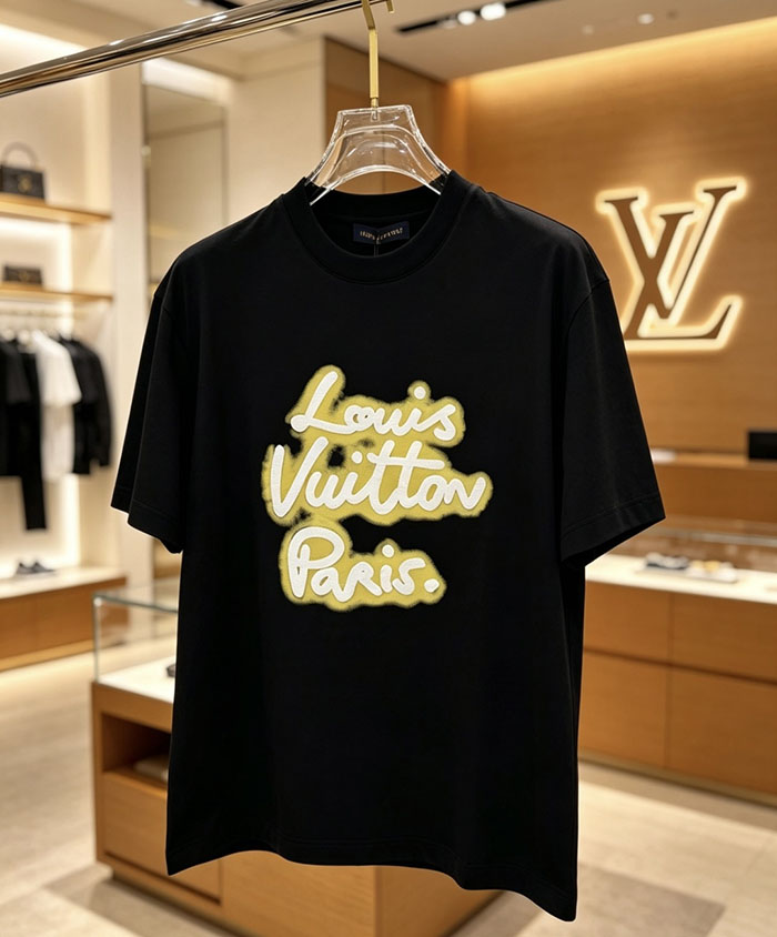 ルイヴィトン服コピー 人気店 Louis Vuitton コットン100% 2026年春夏 最新半袖クルーネックTシャツ ― ハイエンドなカスタムデザイン JP4649(1027) ルイヴィトン Tシャツ メンズ - 画像 (4)