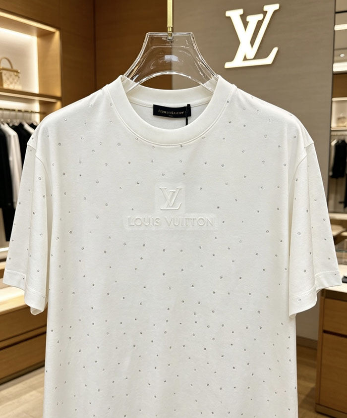 ルイヴィトン服コピー 人気店 Louis Vuitton コットン100% 2026年春夏 最新半袖クルーネックTシャツ ― ハイエンドなカスタムデザイン JP4649(1030) ルイヴィトン T シャツ 白 - 画像 (7)