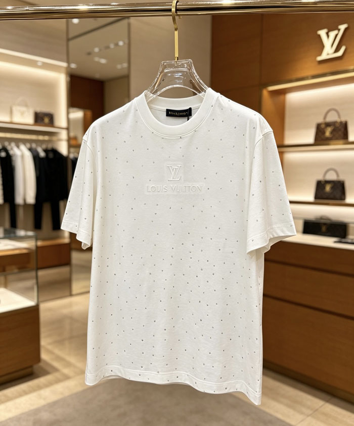 ルイヴィトン服コピー 人気店 Louis Vuitton コットン100% 2026年春夏 最新半袖クルーネックTシャツ ― ハイエンドなカスタムデザイン JP4649(1030) ルイヴィトン T シャツ 白 - 画像 (6)