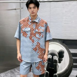 デニムシャツ 短パン メンズ