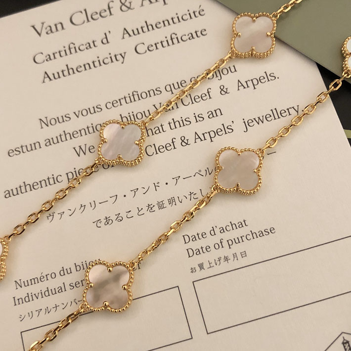 ヴァンクリーフ 人気ランキング ヴァンクリーフ&アーペル ヴィンテージアルハンブラ ネックレス 10Pモチーフ VCARA42800 ヴァンクリーフ ネックレス 値段 - 画像 (5)