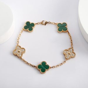 ヴァンクリ ブレスレット 緑