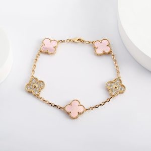 ヴァンクリ ブレスレット ピンク