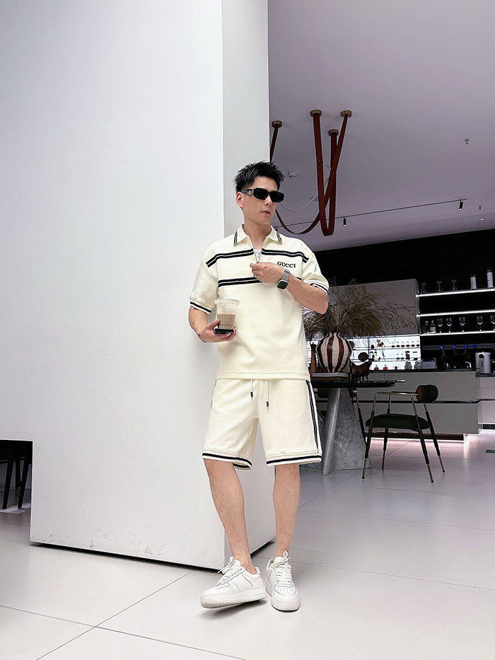 最高級ルイヴィトンスーパーコピー Louis Vuitton 2026年夏最新クラシックデザイン ポロシャツ&ショーツセット clothes202600672 ポロシャツ 短パン セットアップ メンズ - 画像 (8)
