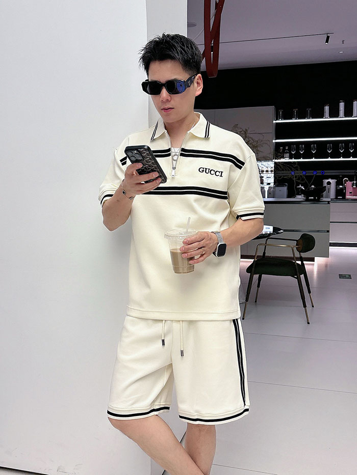 最高級ルイヴィトンスーパーコピー Louis Vuitton 2026年夏最新クラシックデザイン ポロシャツ&ショーツセット clothes202600672 ポロシャツ 短パン セットアップ メンズ - 画像 (5)