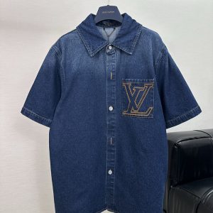 ルイヴィトン デニムシャツとショートパンツのセット