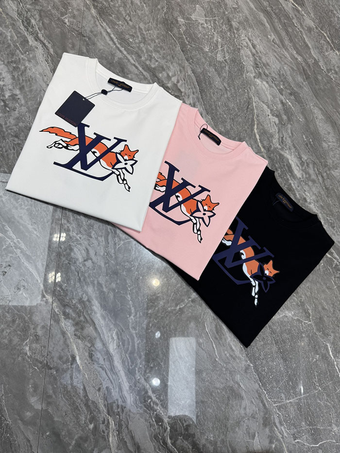 ルイヴィトン服コピー 人気店 Louis Vuitton 2026年春夏新作 半袖Tシャツ 柔らかく伸縮性があり涼しいコットン素材 JP4649(692)ルイヴィトン メンズ Tシャツ アウトレット - 画像 (2)