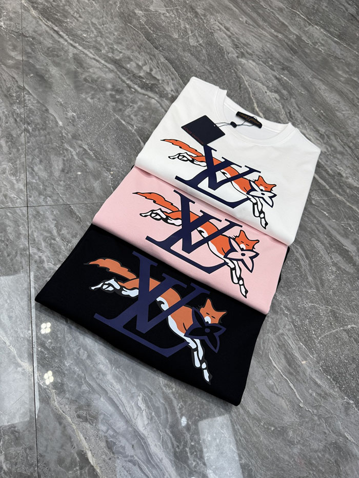 ルイヴィトン服コピー 人気店 Louis Vuitton 2026年春夏新作 半袖Tシャツ 柔らかく伸縮性があり涼しいコットン素材 JP4649(692)ルイヴィトン メンズ Tシャツ アウトレット - 画像 (3)