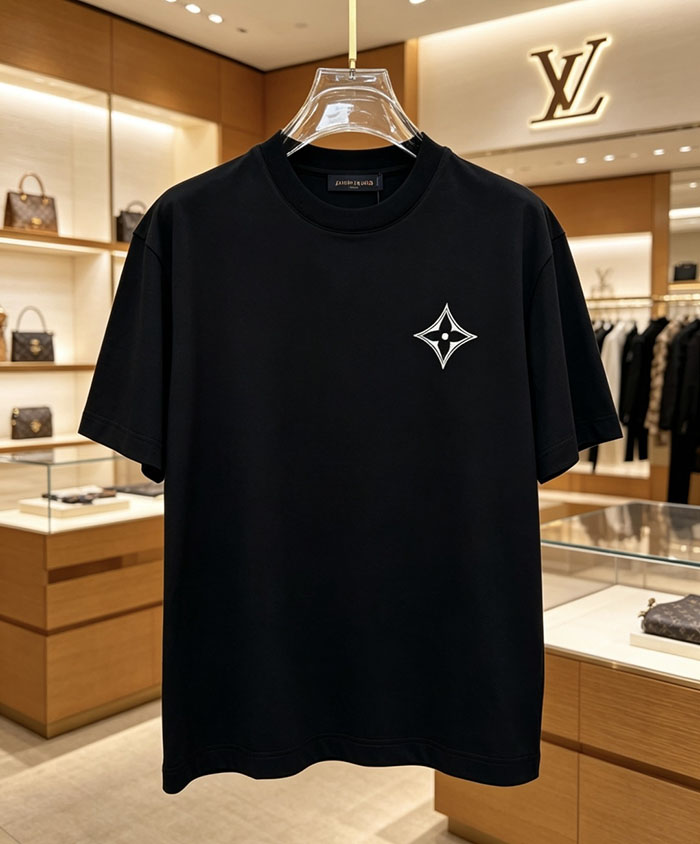 ルイヴィトン服コピー 人気店 Louis Vuitton コットン100% 2026 春夏新作 半袖クルーネックTシャツ、ハイエンドカスタマイズ JP4649(697) ルイヴィトン メンズT シャツ 新作 - 画像 (4)
