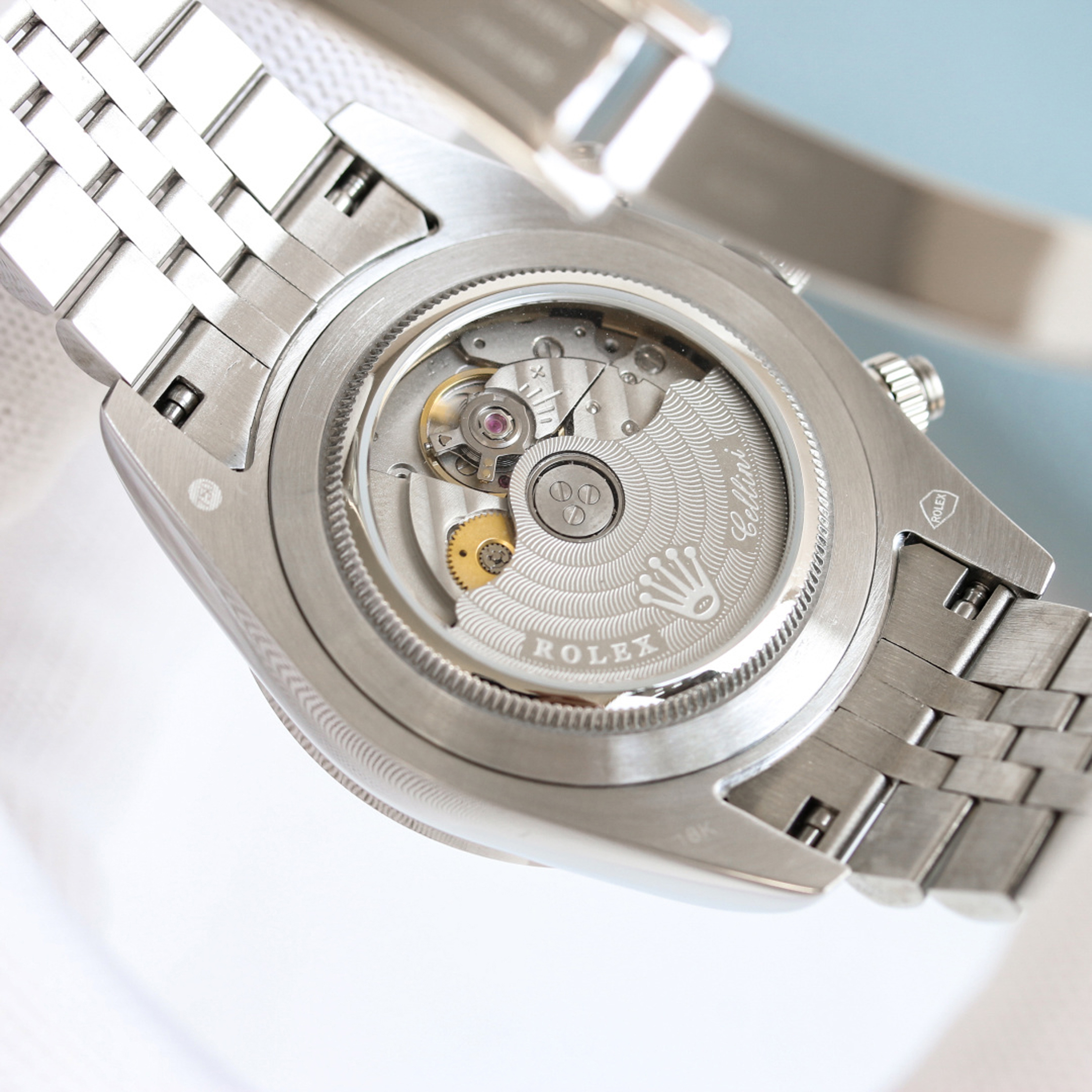 ロレックス コピー 店舗ROLEX Datejust (ロレックス デイトジャスト) ダイヤモンド グレーダイヤ プラチナベゼル クロノグラフ ファイヤングラス文字盤 時計 - 画像 (5)