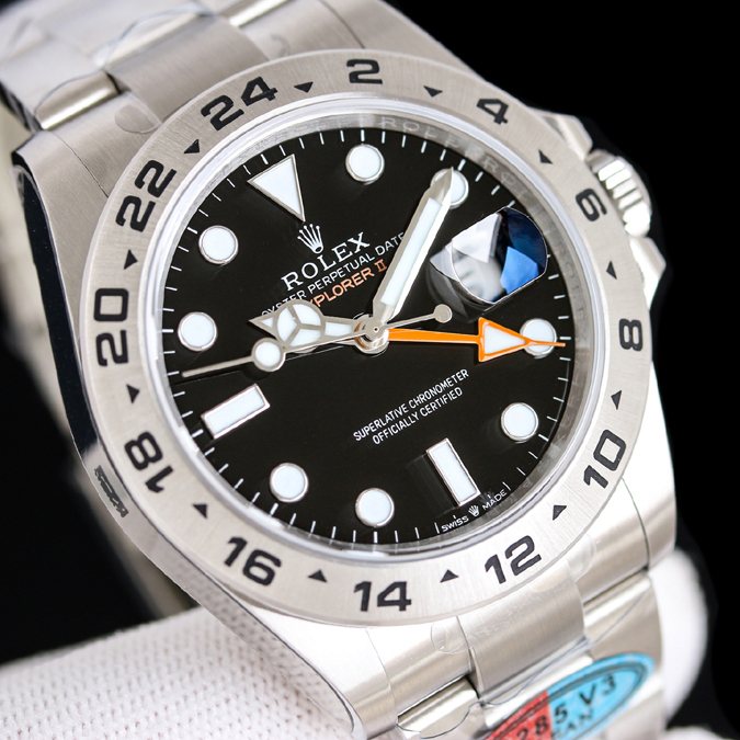 ロレックス コピー 店舗【ROLEX ロレックス】エクスプローラー II Ref.226570-0002 黒文字盤 42mm オイスタースチール 自動巻き メンズ時計 - 画像 (4)