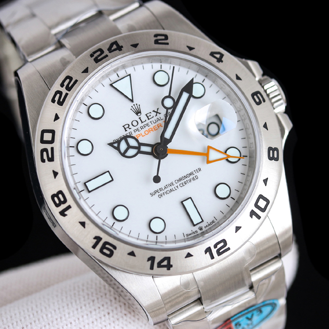 ロレックス コピー 店舗【【ROLEX ロレックス】エクスプローラー II Ref.226570-0001 白文字盤 42mm オイスタースチール 自動巻き メンズ時計 - 画像 (6)