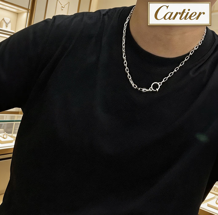 カルティエのジュエリー カルティエコピー Cartier サントス ドゥ カルティエ ネックレス ホワイトゴールド 2701210 カルティエネックレスコピー - 画像 (6)