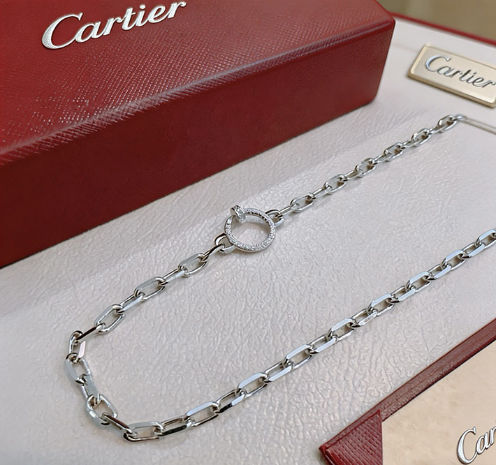 カルティエのジュエリー カルティエコピー Cartier サントス ドゥ カルティエ ネックレス ホワイトゴールド 2701210 カルティエネックレスコピー - 画像 (5)