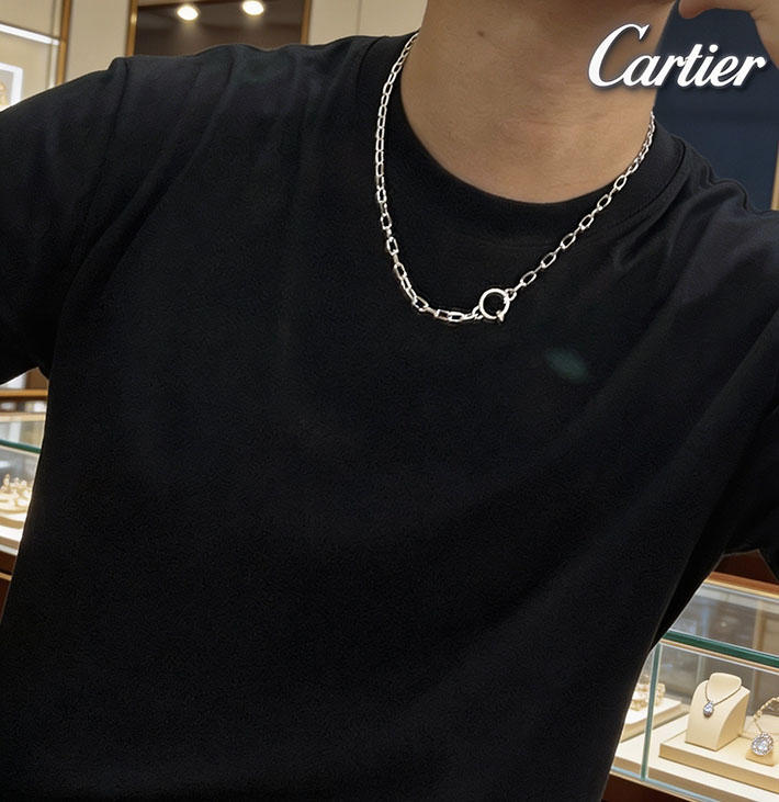 カルティエのジュエリー カルティエコピー Cartier サントス ドゥ カルティエ ネックレス ホワイトゴールド 2701210 カルティエネックレスコピー - 画像 (3)
