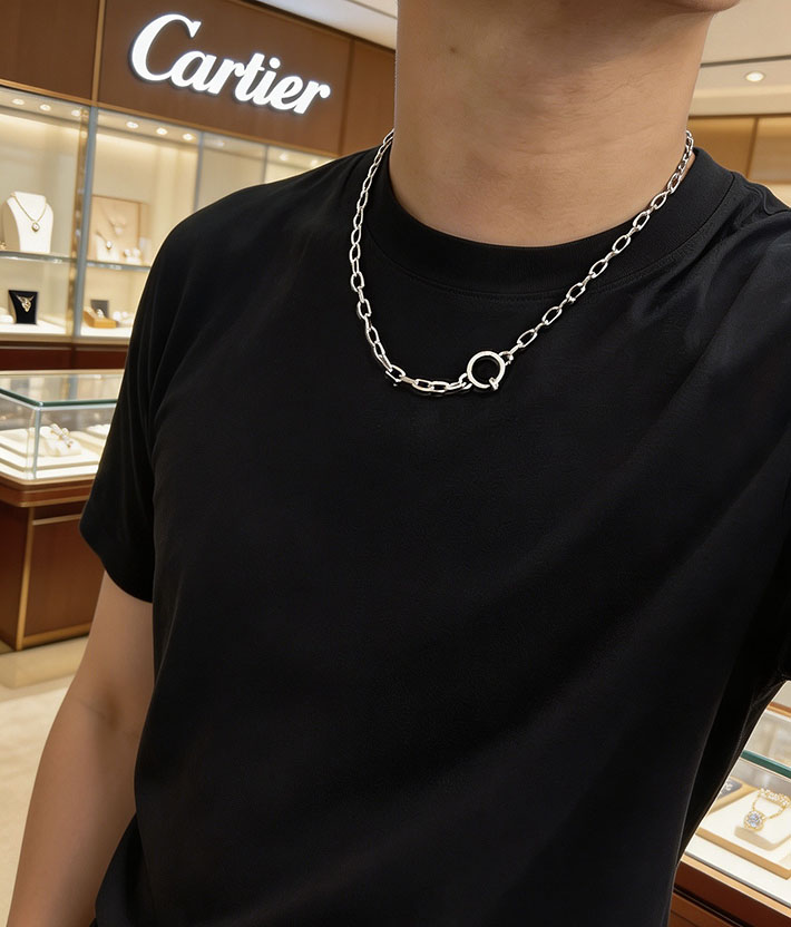 カルティエのジュエリー カルティエコピー Cartier サントス ドゥ カルティエ ネックレス ホワイトゴールド 2701210 カルティエネックレスコピー - 画像 (2)