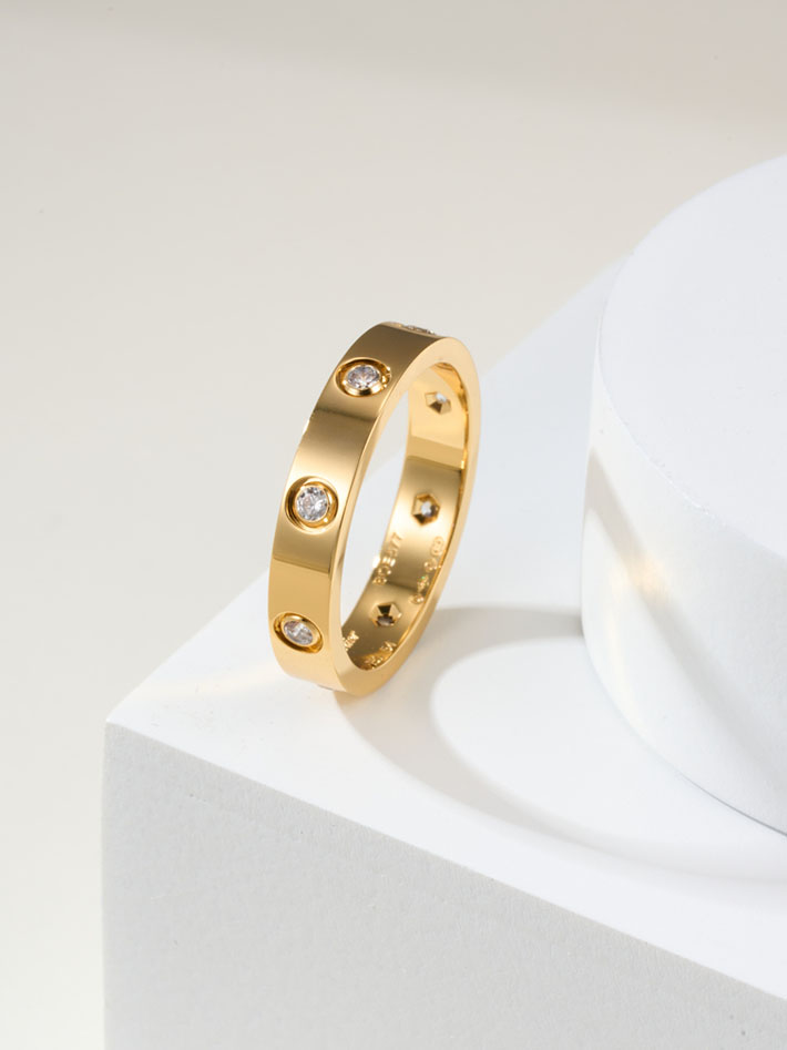 カルティエのジュエリー カルティエコピー Cartier リング ミニラブリング フル 8ポイント ダイヤモンド B4056200 カルティエ ラブ リング 芸能人 - 画像 (3)