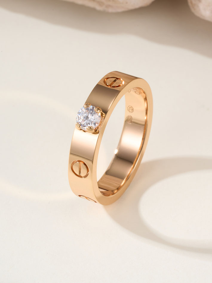 カルティエのジュエリー カルティエコピー Cartier LOVE ソリテールリング、ブリリアントカット ダイヤモンド B4087550 レディース カルティエ 指輪 - 画像 (8)