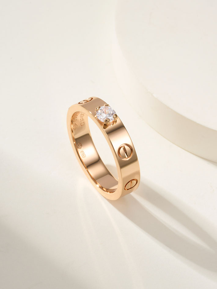カルティエのジュエリー カルティエコピー Cartier LOVE ソリテールリング、ブリリアントカット ダイヤモンド B4087550 レディース カルティエ 指輪 - 画像 (6)
