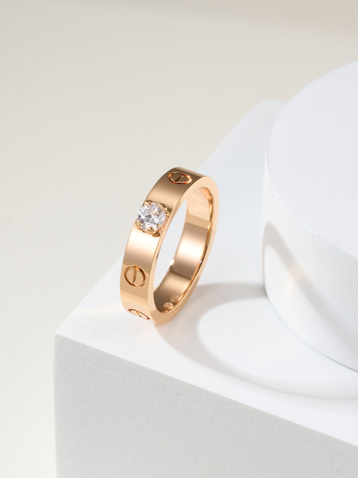 カルティエのジュエリー カルティエコピー Cartier LOVE ソリテールリング、ブリリアントカット ダイヤモンド B4087550 レディース カルティエ 指輪 - 画像 (5)