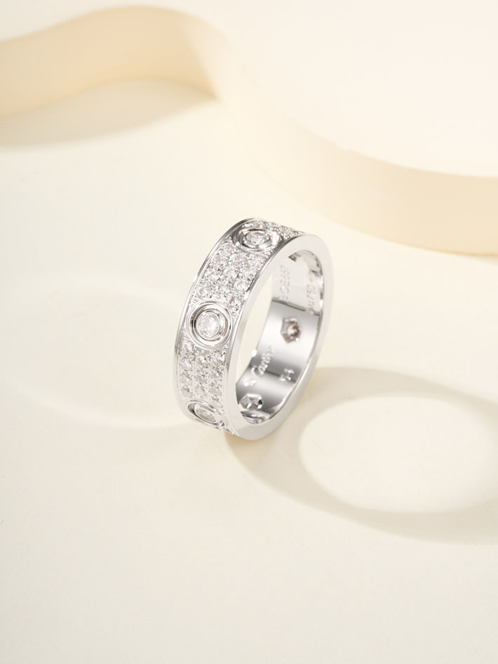 カルティエのジュエリー カルティエコピー Cartier 指輪 ラブリング スモール パヴェ ローズゴールド 2701221 カルティエ ラブ リング ダイヤ 入り - 画像 (9)