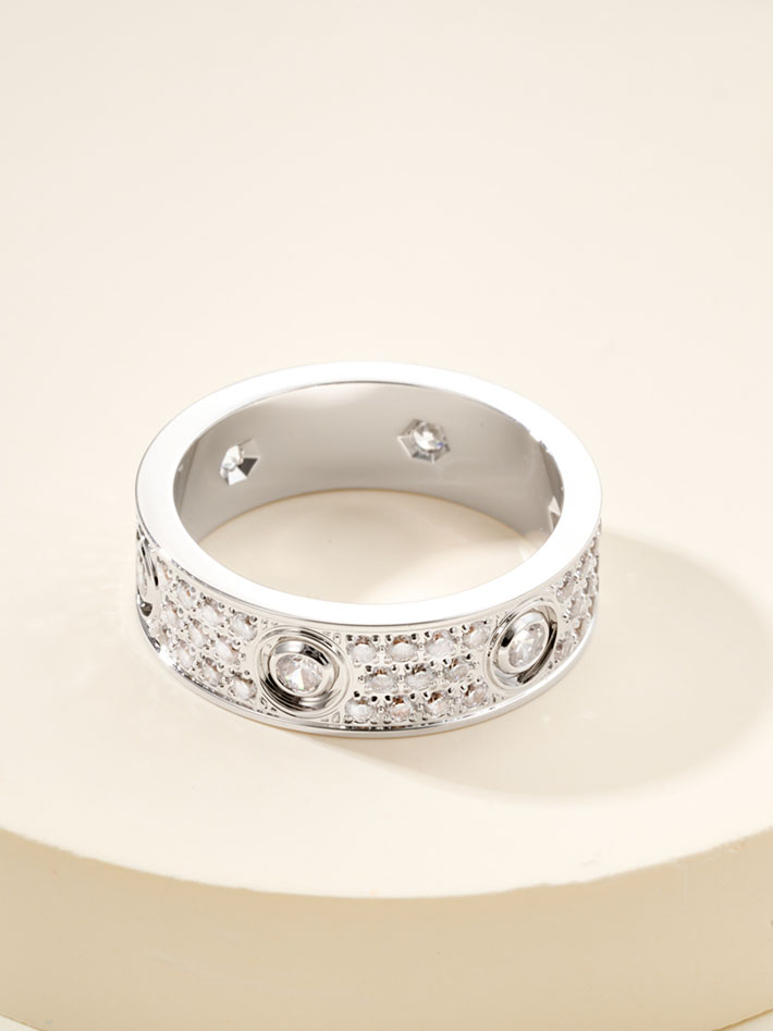 カルティエのジュエリー カルティエコピー Cartier 指輪 ラブリング スモール パヴェ ローズゴールド 2701221 カルティエ ラブ リング ダイヤ 入り - 画像 (5)
