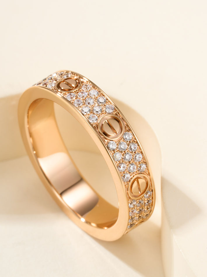 カルティエのジュエリー カルティエコピー Cartier ラブリング スモールモデル ホワイトゴールド パヴェダイヤモンド B4083447 カルティエ リング 人気 - 画像 (2)