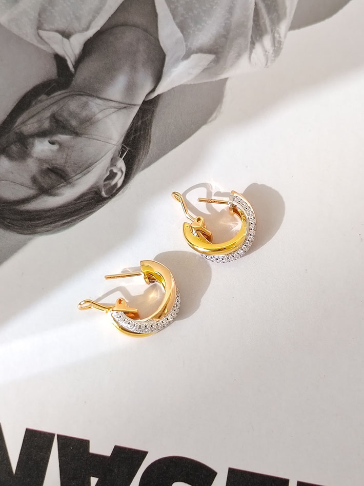 カルティエのジュエリー カルティエコピー Cartier パンテール ドゥ カルティエ グリフ ハーフダイヤ ピアス 2701231 カルティエ ピアス ダイヤ - 画像 (6)